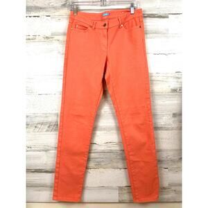 J McLaughlin Womens 6 Coral Orange Stretch Denim Ankle Jeans Designer Pants